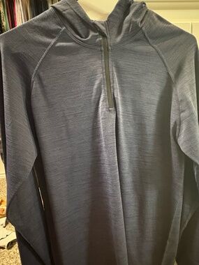 Blue Fabletics 1/4 Zip Long Sleeve Shirt Jacket